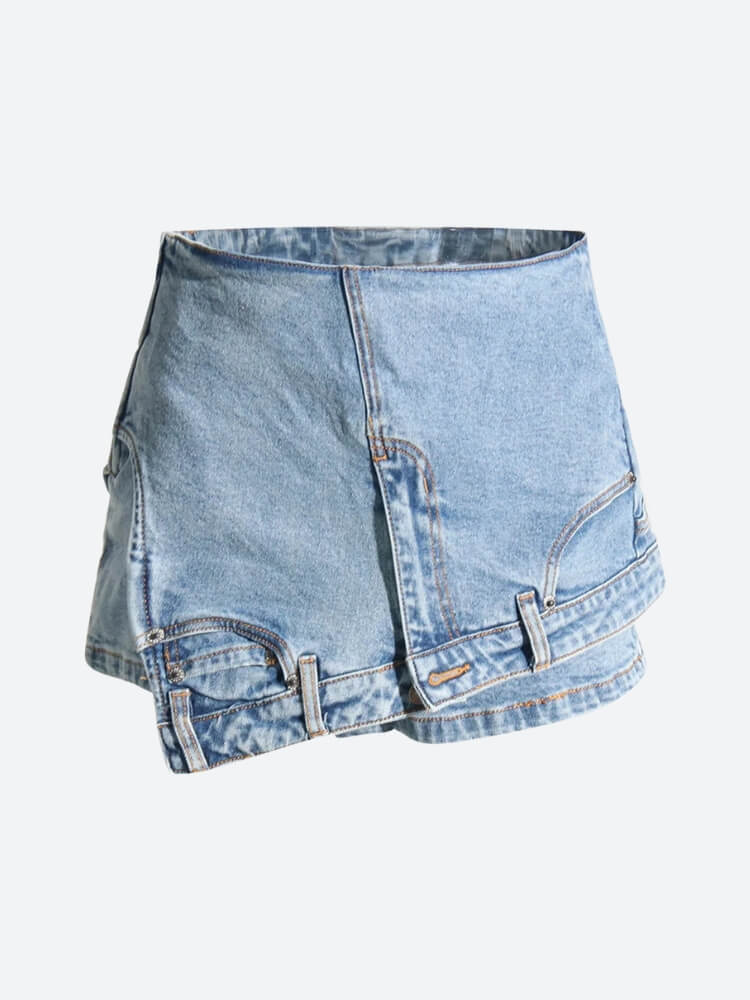 Upside Down Denim Mini Shorts Upside Down Denim Mini Shorts