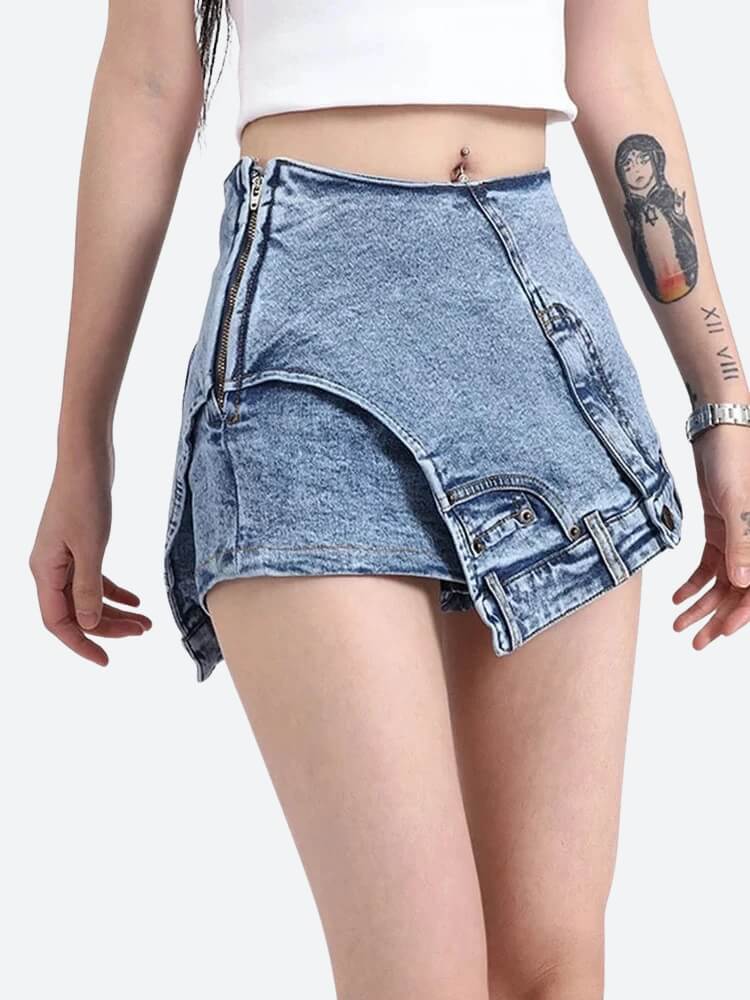 Upside Down Denim Mini Shorts Upside Down Denim Mini Shorts