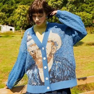 Van Gogh Self Portrait Cardigan
