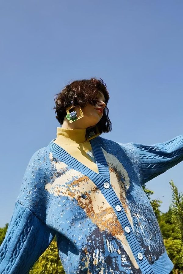 Van Gogh Self Portrait Cardigan