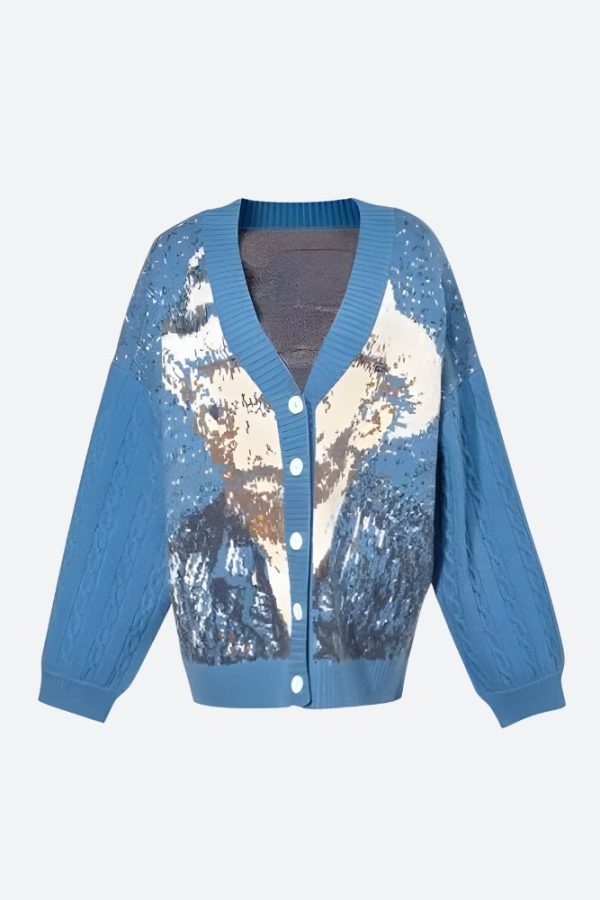 Van Gogh Self Portrait Cardigan