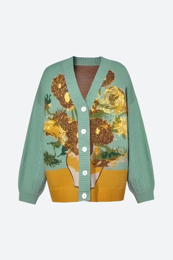Van Gogh Sunflowers Cardigan