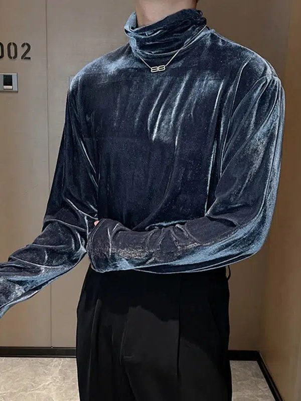 Velvet Turtle Neck Top