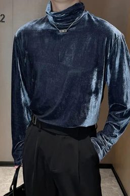 Velvet Turtle Neck Top