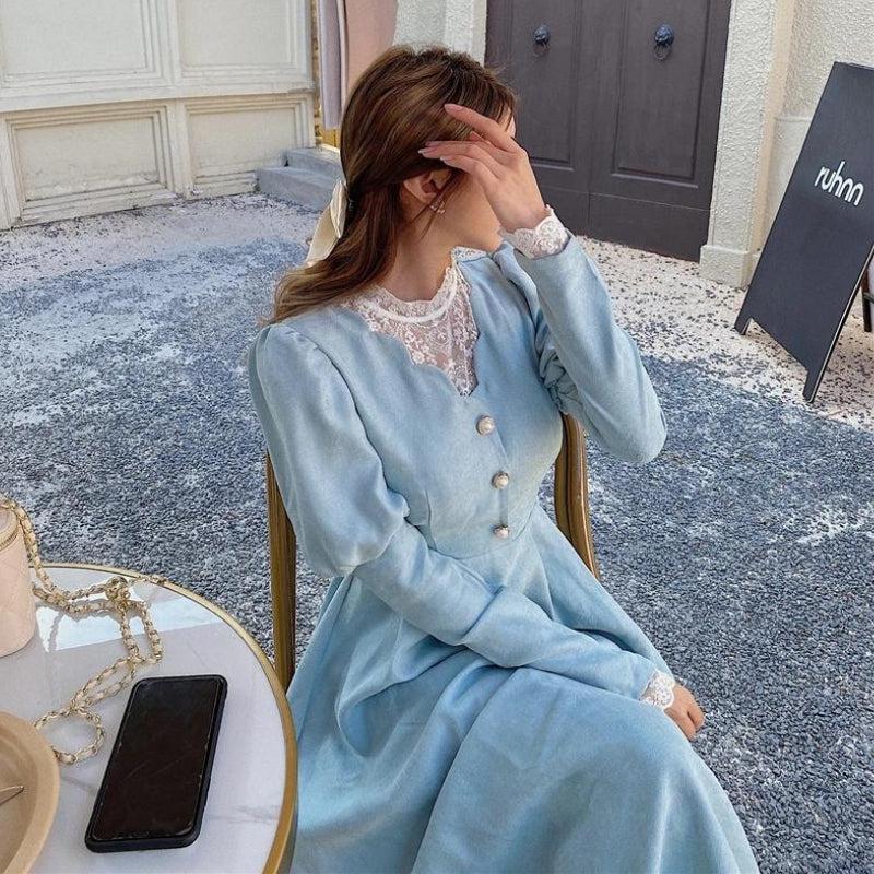 Vintage Balloon Sleeve Maxi Dress Vintage Balloon Sleeve Maxi Dress