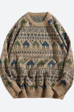 Vintage Camel Knitted Sweater