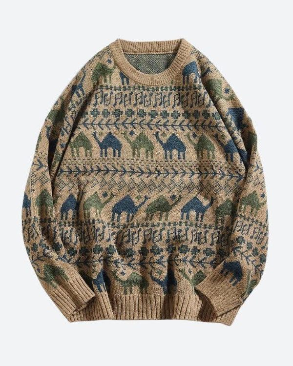 Vintage Camel Knitted Sweater