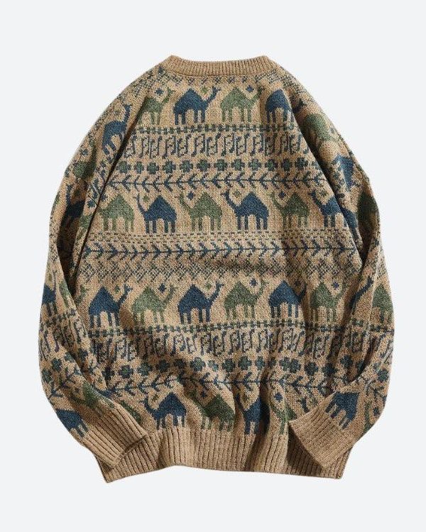 Vintage Camel Knitted Sweater