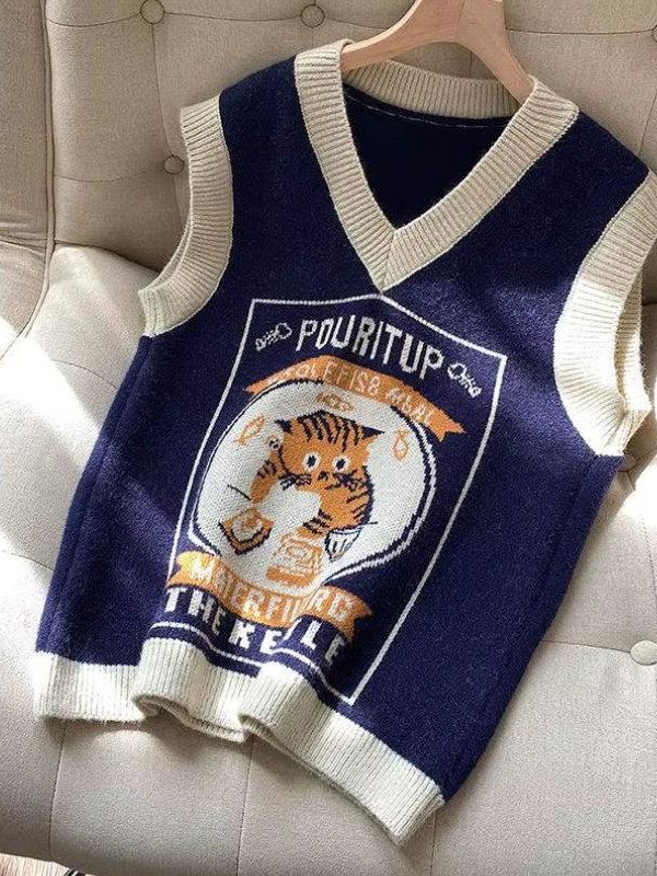 Vintage Cat Sweater Vest