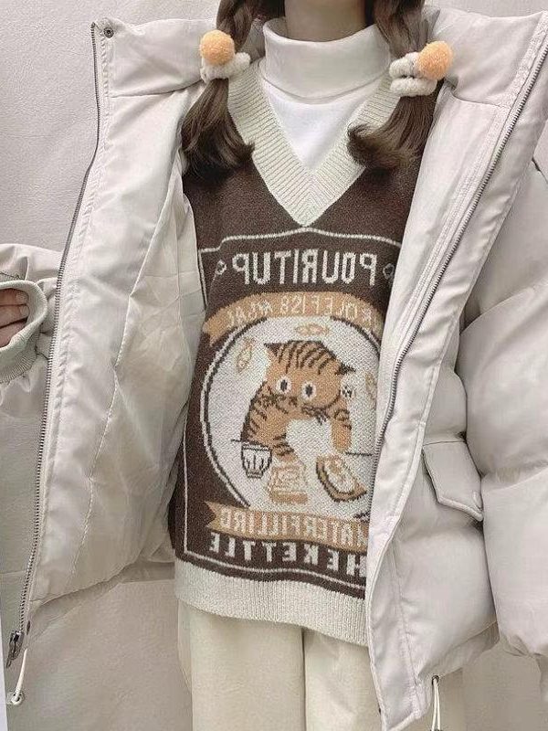 Vintage Cat Sweater Vest