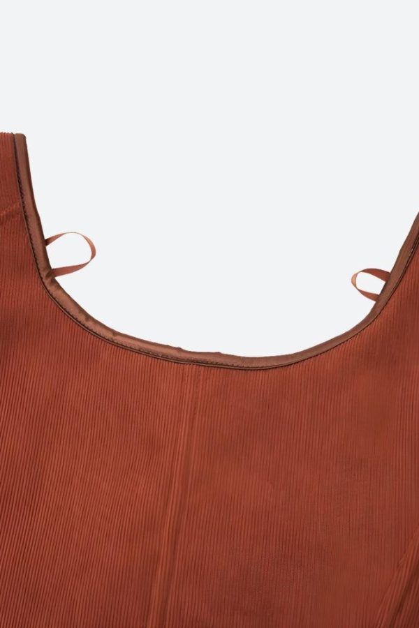 Vintage Corduroy Lace Up Corset Top