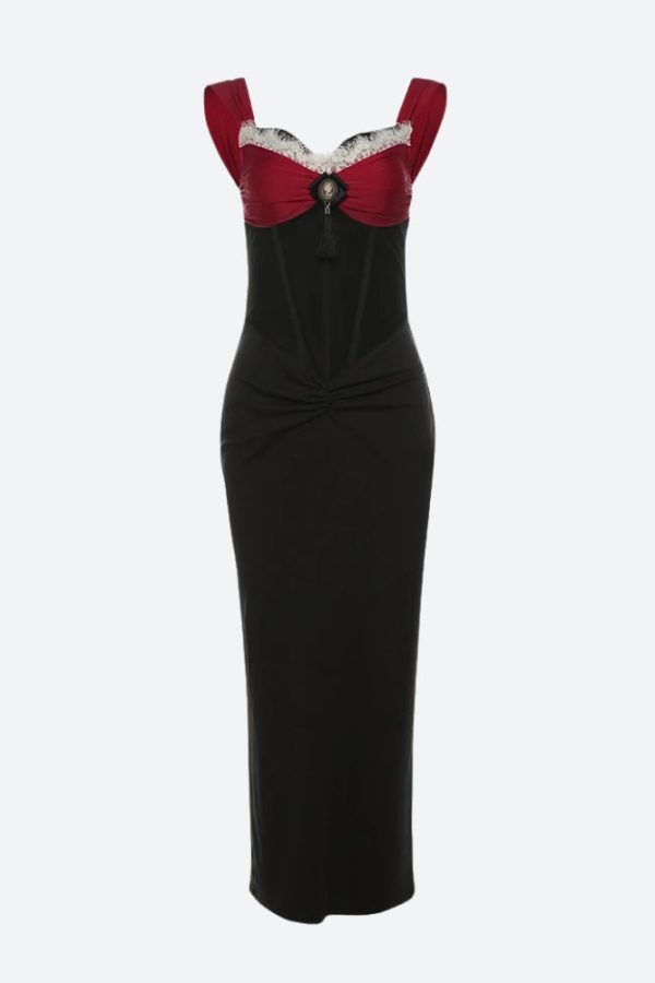 Vintage Corset Bodycon Maxi Dress