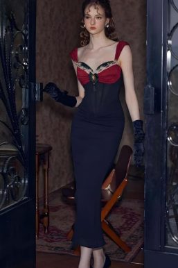 Vintage Corset Bodycon Maxi Dress