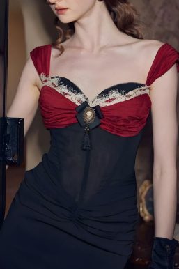 Vintage Corset Bodycon Maxi Dress