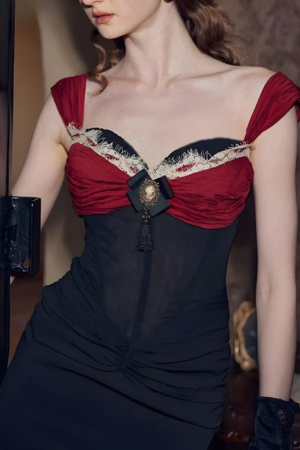 Vintage Corset Bodycon Maxi Dress