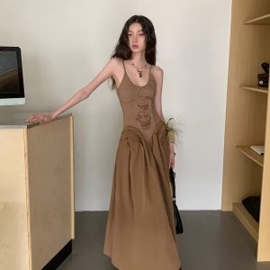 Vintage Corset Maxi Dress