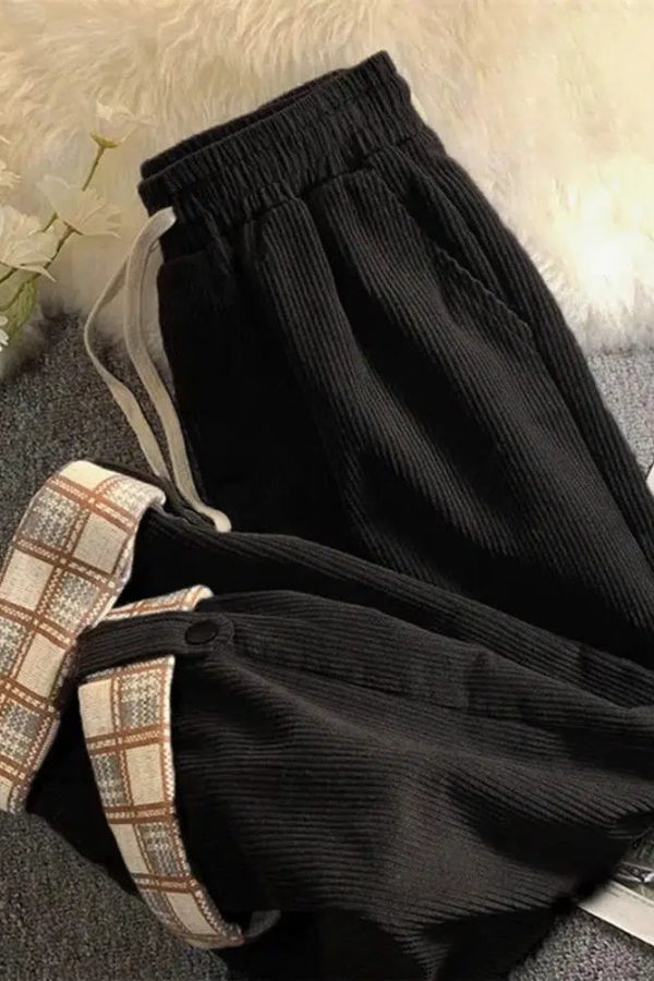 Vintage Drawstring Corduroy Pants