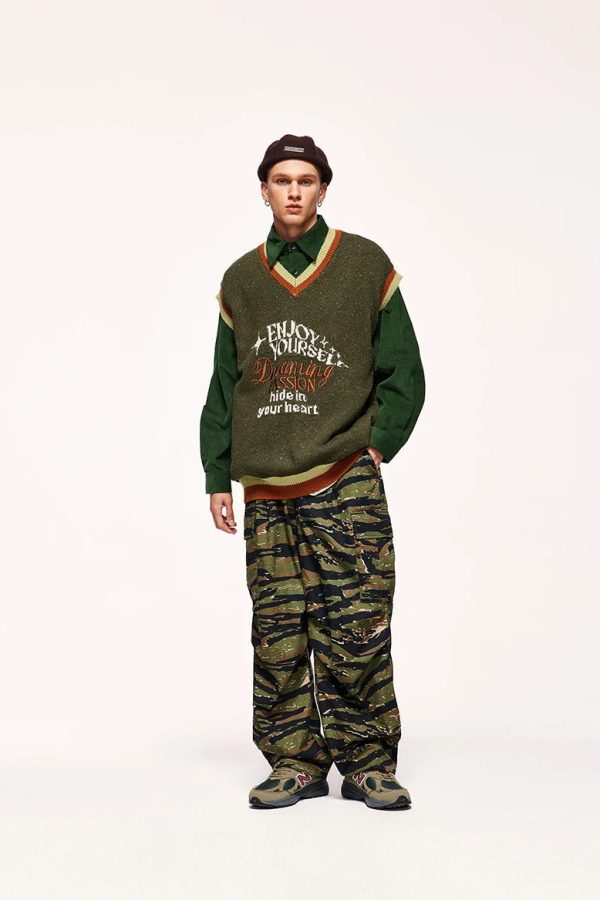 Vintage Enjoy Yourself Knitted Sweater Vest