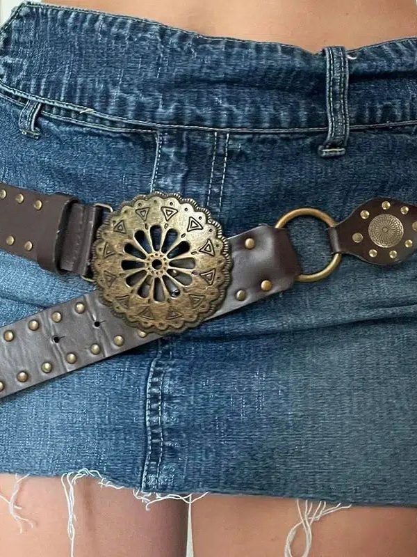 Vintage Ethnic Designed Buckle Belt