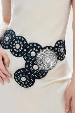 Vintage Ethnic Floral Buckle Belt