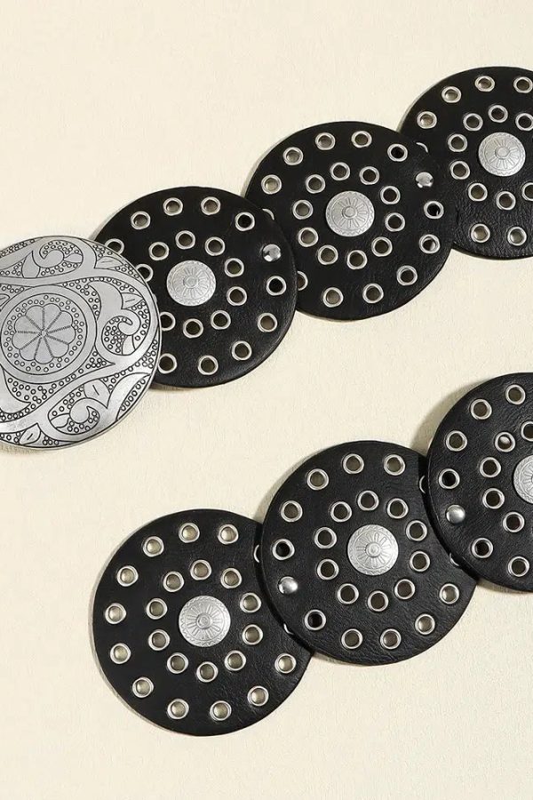 Vintage Ethnic Floral Buckle Belt