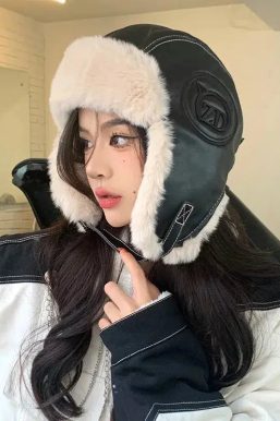 Vintage Faux Fur Aviator Hat