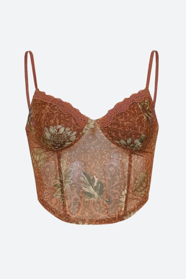 Vintage Floral Crop Top