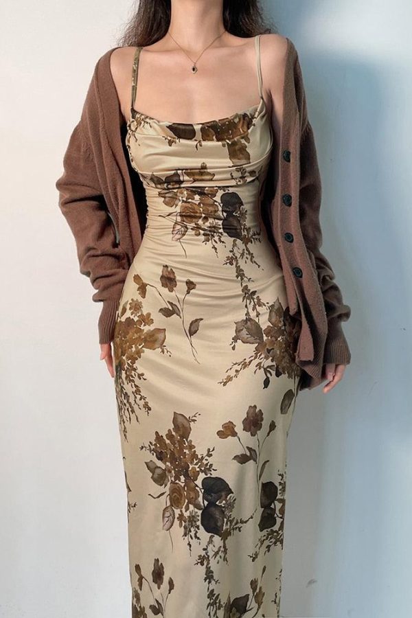 Vintage Floral Maxi Dress