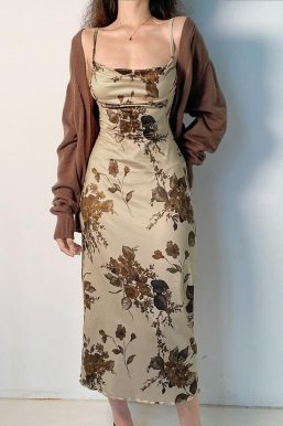 Vintage Floral Maxi Dress