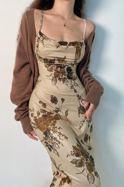 Vintage Floral Maxi Dress