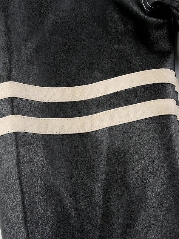 Vintage Grunge Biker Zip-Up Faux Leather Jacket