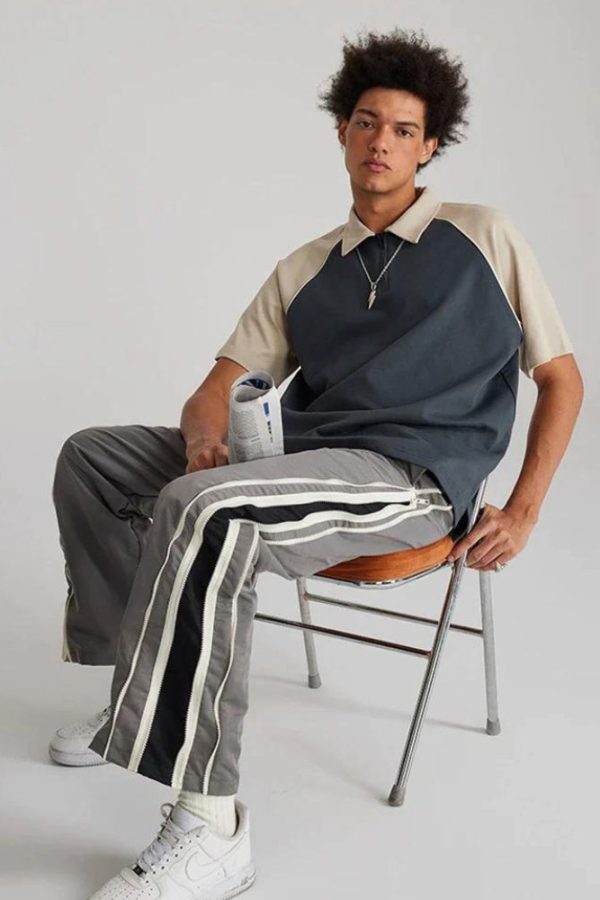 Vintage Half Zip-Up Polo Tee