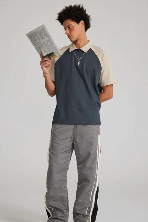 Vintage Half Zip-Up Polo Tee