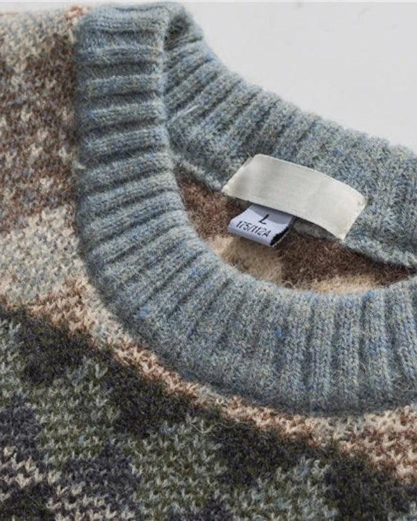 Vintage Jacquard Knitted Sweater