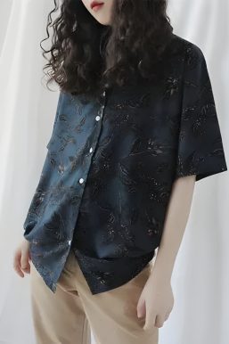 Vintage Leaf Designed Shirt