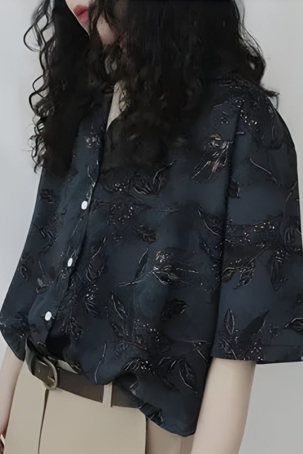 Vintage Leaf Designed Shirt