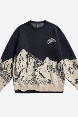 Vintage Mountain Knitted Sweater