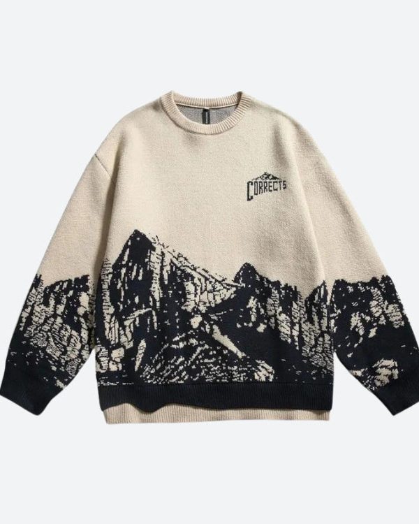 Vintage Mountain Knitted Sweater