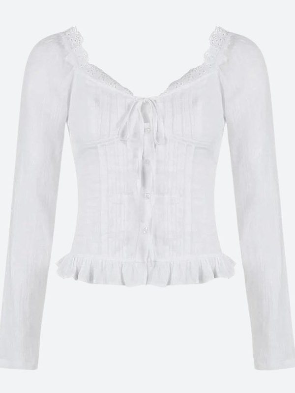 Vintage Ruffled Blouse