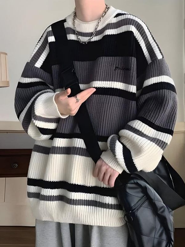 Vintage Striped Knitted Sweater