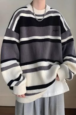 Vintage Striped Knitted Sweater