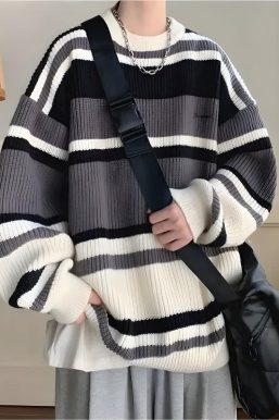 Vintage Striped Knitted Sweater