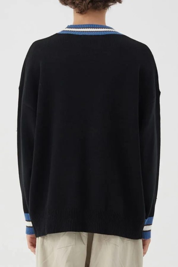 Vintage Teddy Embroidered Knitted Sweater