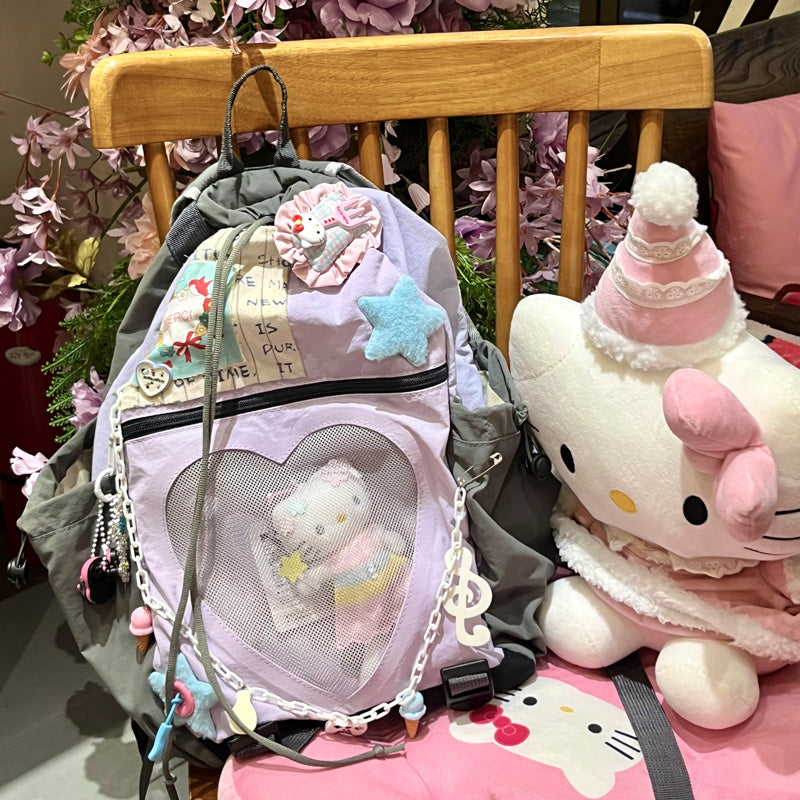 Vintage Y2K Drawstring Casual Ita Backpack