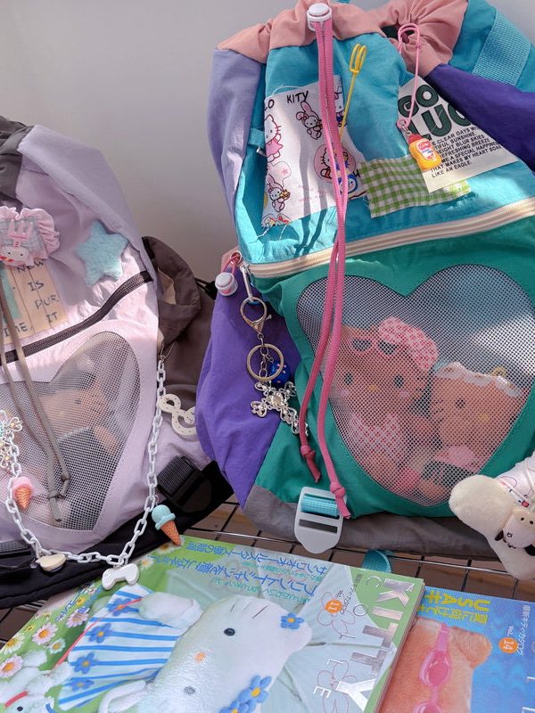 Vintage Y2K Drawstring Casual Ita Backpack