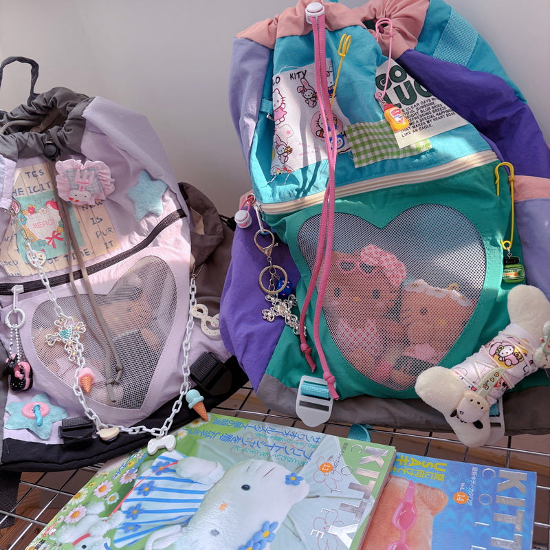 Vintage Y2K Drawstring Casual Ita Backpack