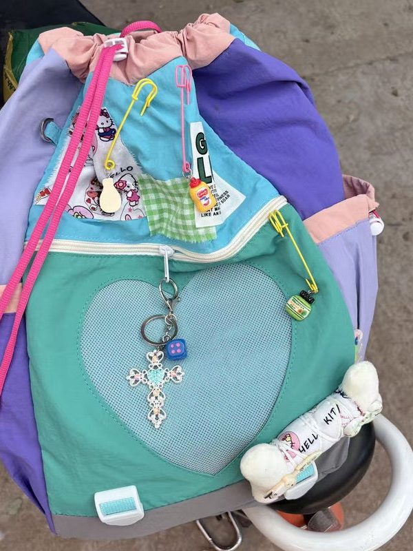 Vintage Y2K Drawstring Casual Ita Backpack