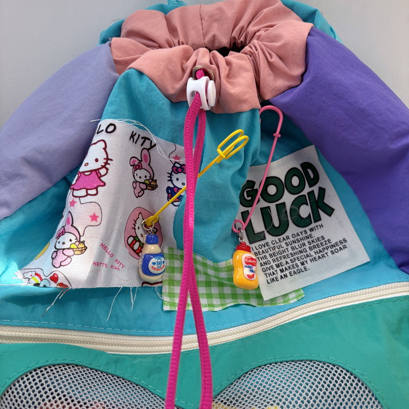 Vintage Y2K Drawstring Casual Ita Backpack