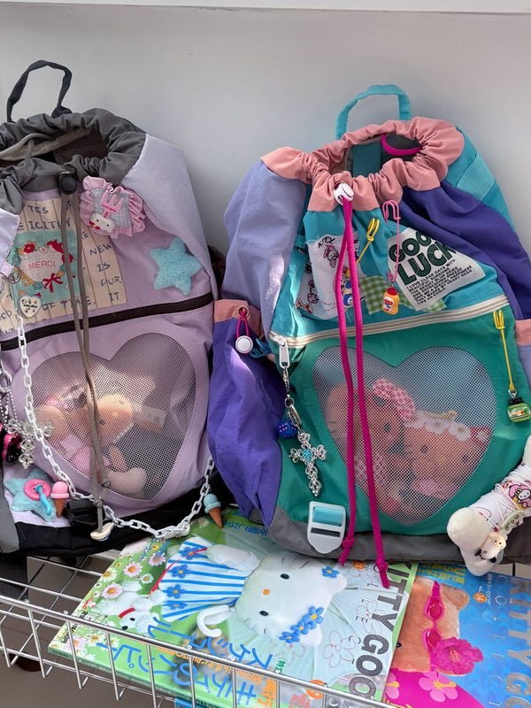 Vintage Y2K Drawstring Casual Ita Backpack