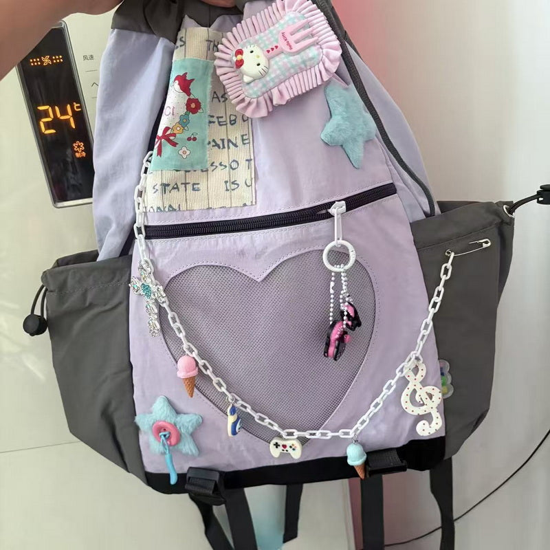 Vintage Y2K Drawstring Casual Ita Backpack